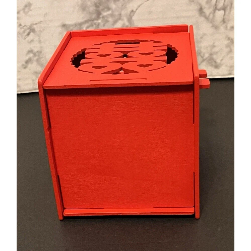 NEW 2 Red Chinese Candy Treat Favor Boxes Wedding Bridal Baby Shower New Year